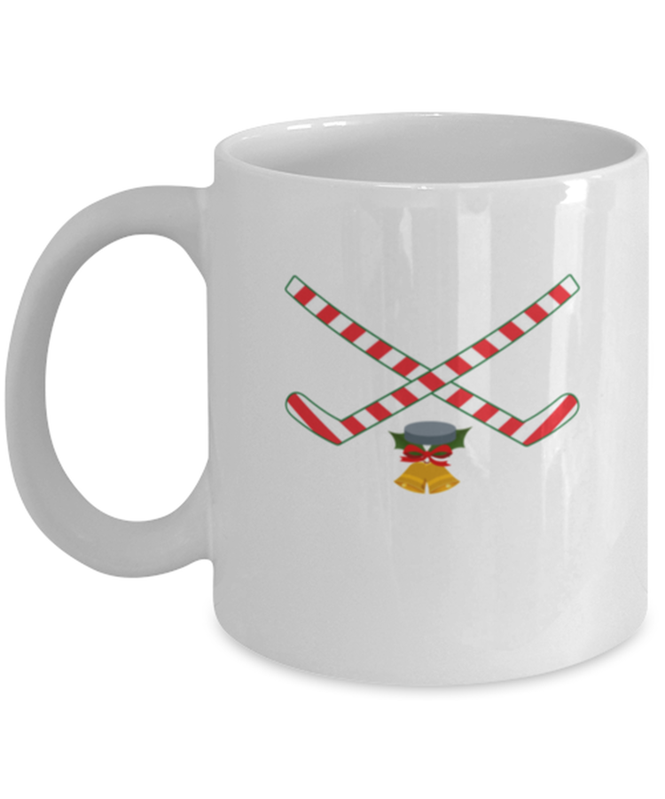 Coffee Mug Funny Hockey Christmas Candy Stick