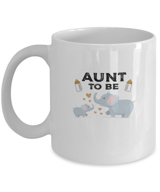 Coffee Mug Funny Aunt To Be Elephant Baby Reveal