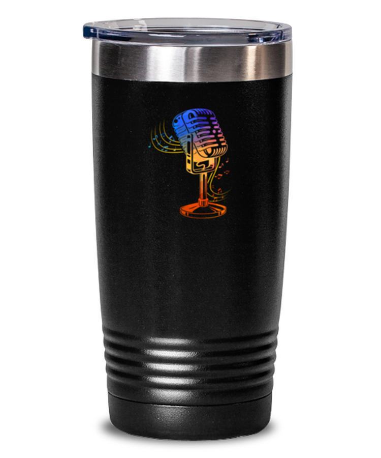 20 oz Tumbler Stainless Steel Insulated Funny Microphone Music Note