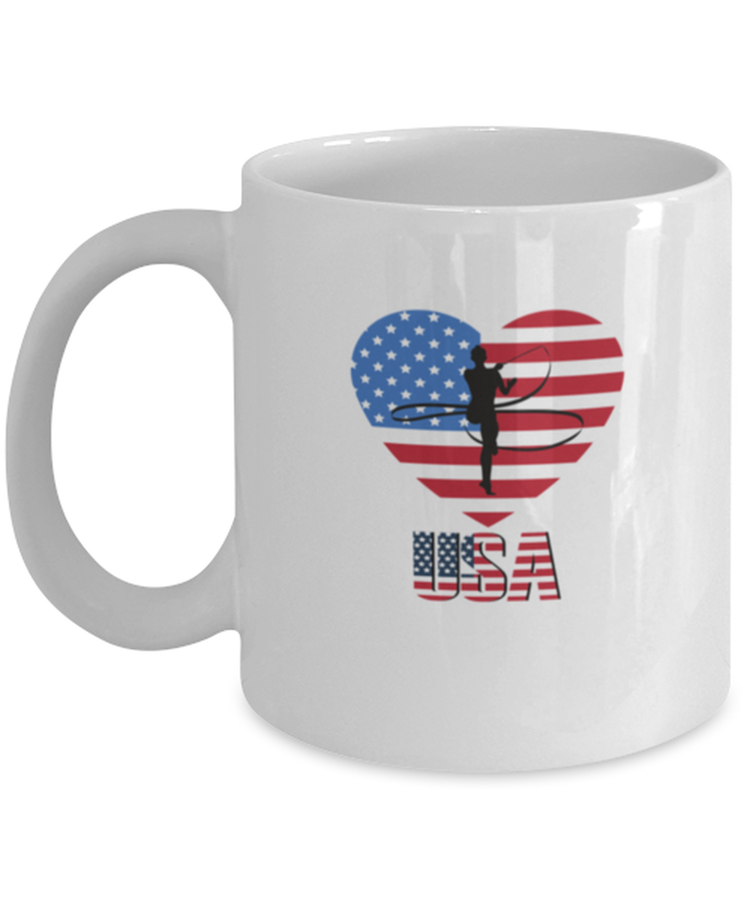 Coffee Mug Funny American Flag Gymnast