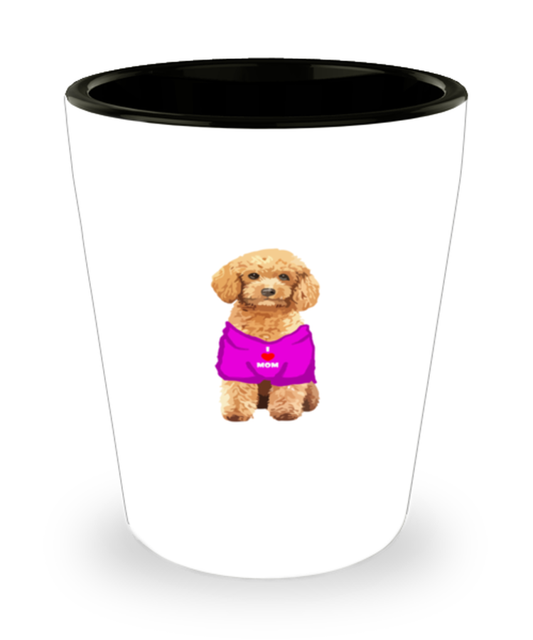 Shot Glass Party Funny Poodle Dog Lover