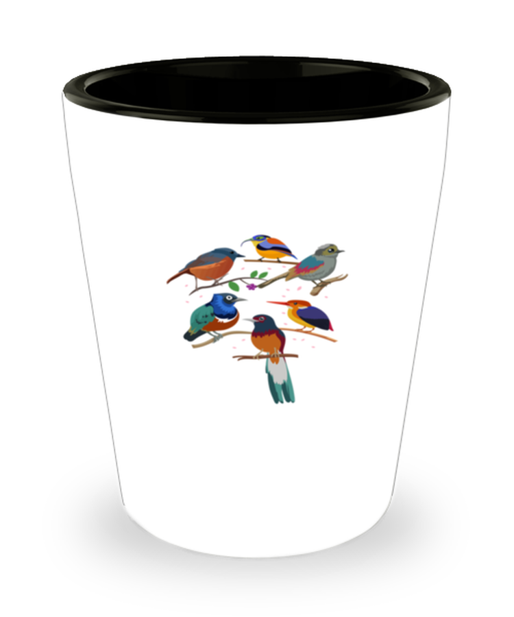 Shot Glass Party Funny Retro Birds Birdwatching Birdkeeping Animals