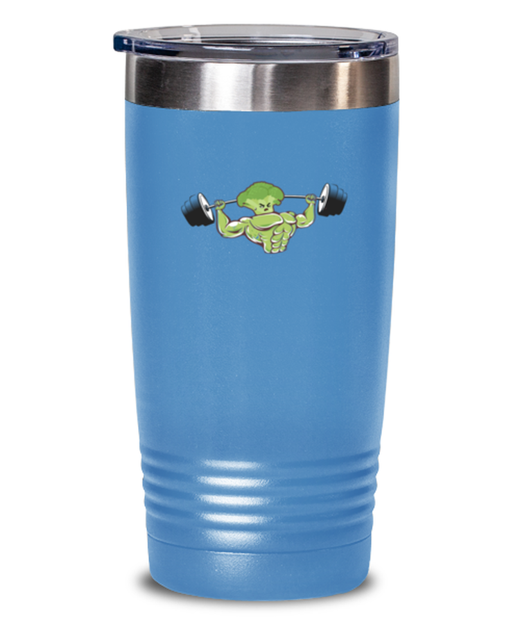 20 oz Tumbler Stainless Steel Insulated  Funny Brocolli Vegan Workout