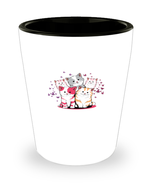 Shot Glass Party  Funny Kittens Cats Pet Lover