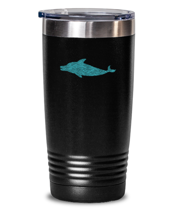 20 oz Tumbler Stainless Steel Insulated Funny Dolphin Ocean Animals