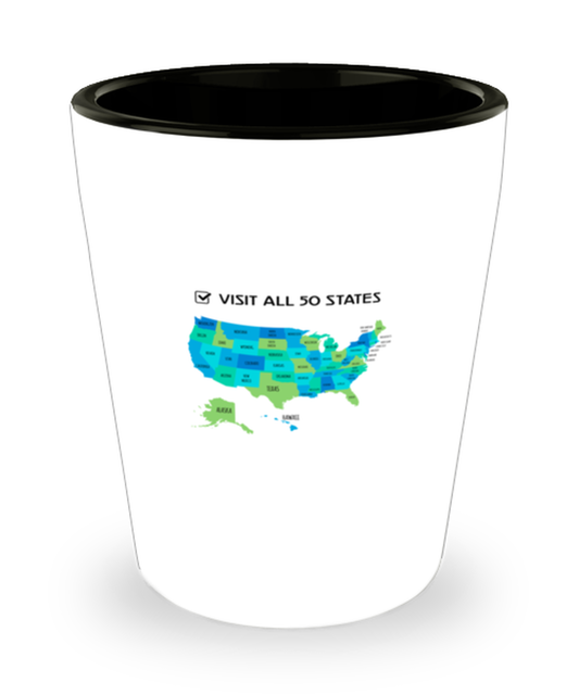 Shot Glass Party Funny Visit All 50 States