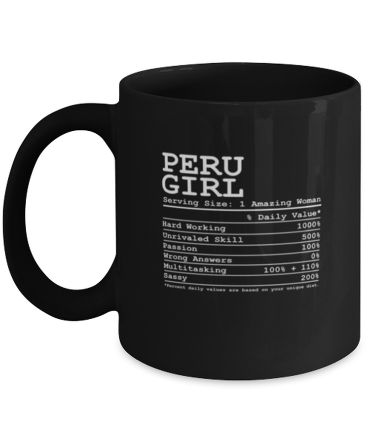 Coffee Mug Funny Peru Girl Country