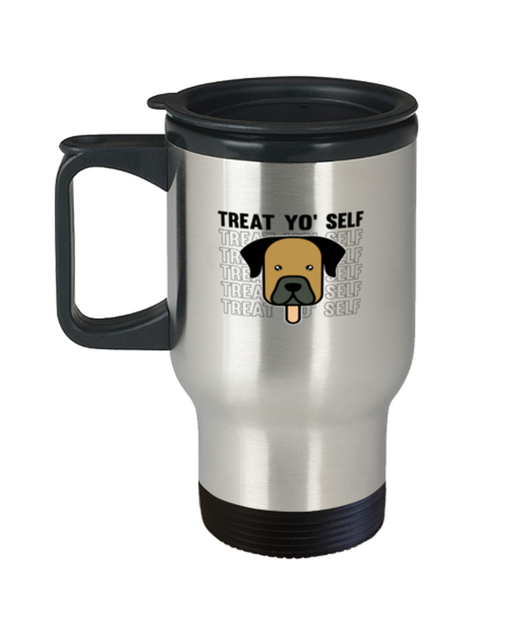 Coffee Travel Mug Funny Treat Yo Selt dog Lover ice cream Dog Breed