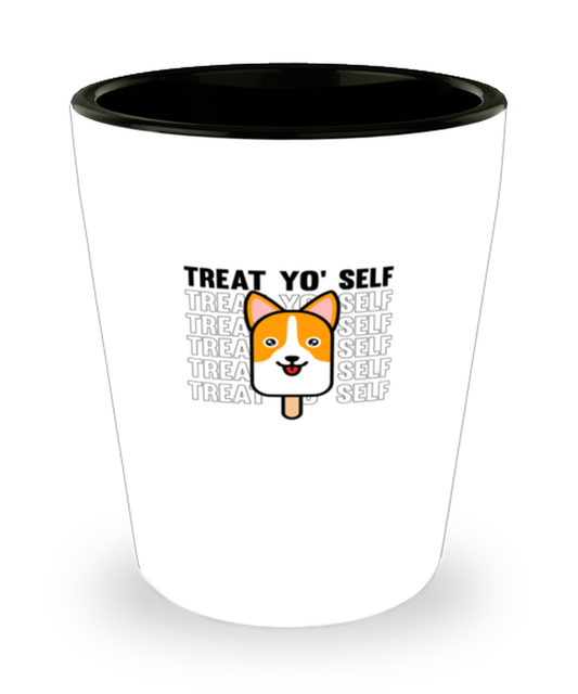 Shot Glass Party Funny Treat Yo Selt dog Lover ice cream Dogs