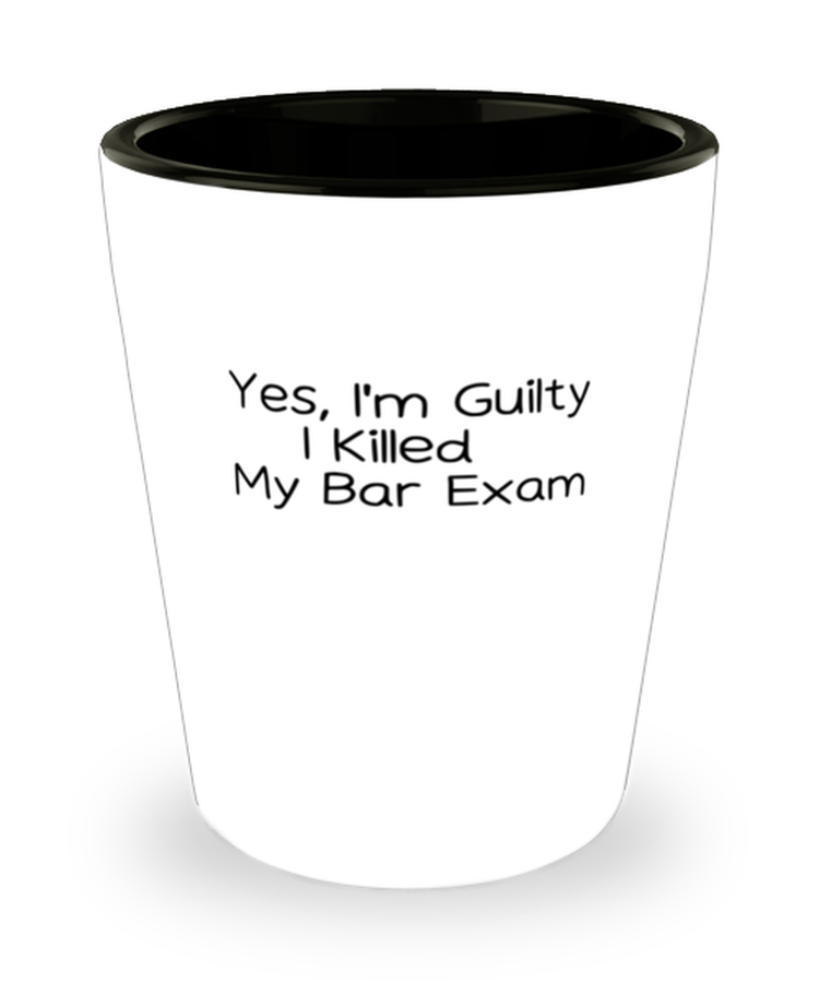 Shot Glass Party Funny Yes I'm Guilty I Killed My Bar Exam Law Student