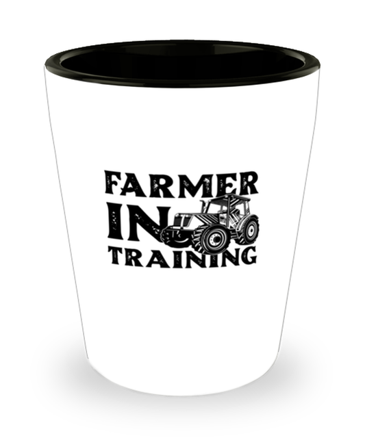 Shot Glass Party Funny Farmer In Training Farming