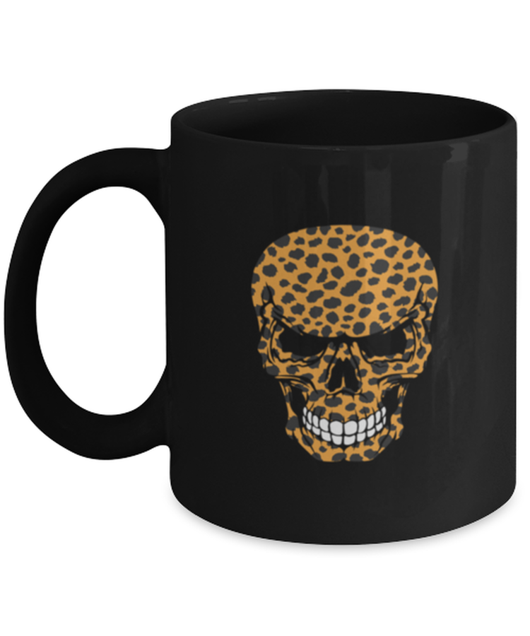 Coffee Mug Funny Cheetah Print Skull Cool