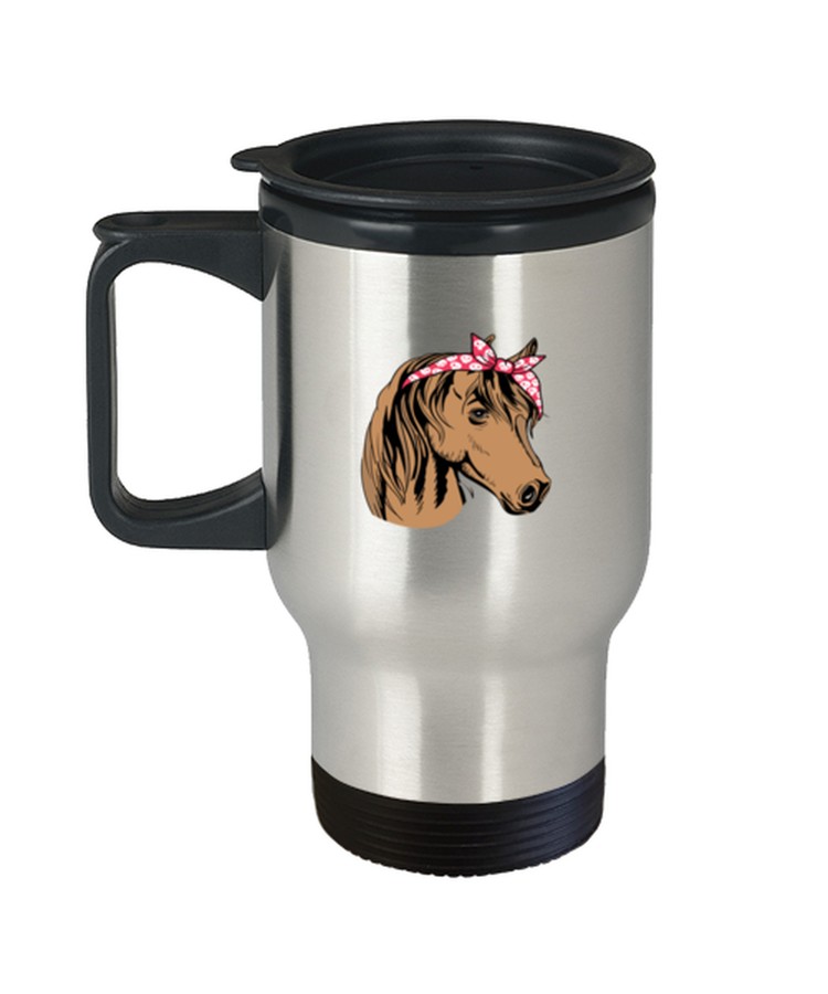 Coffee Travel Mug Funny Equestrian Horse Horseback