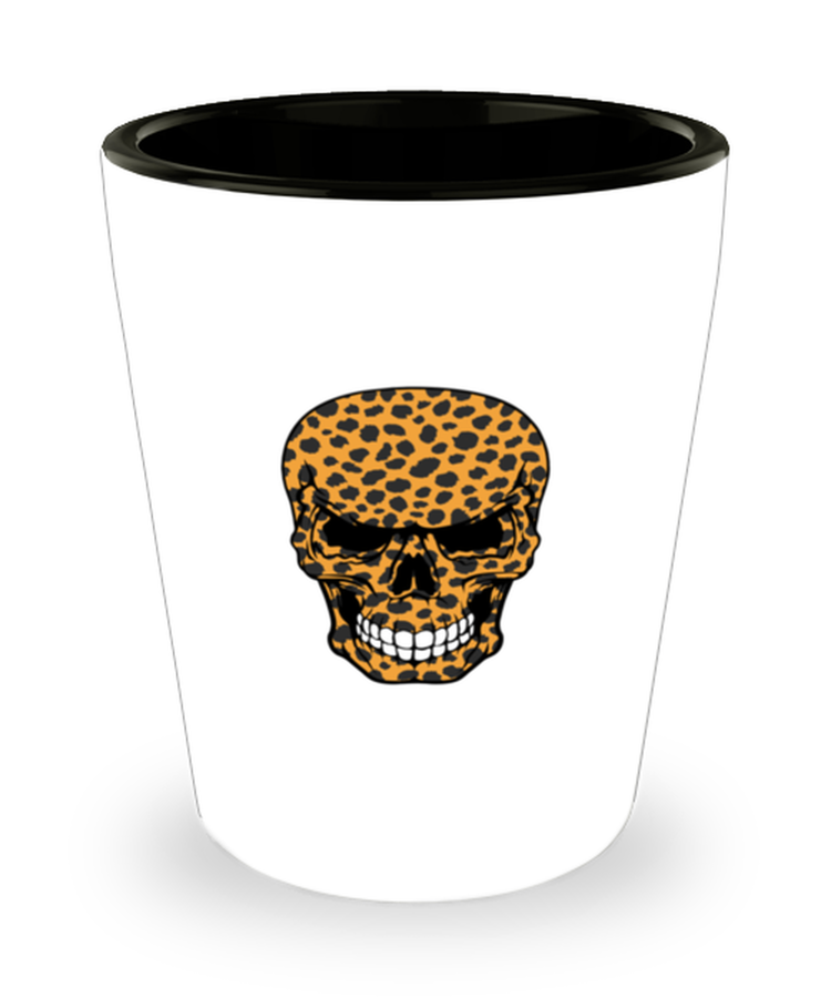 Shot Glass Tequila Mug Funny Cheetah Print Skull Cool