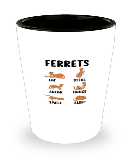 Shot Glass Tequila Mug Funny Ferrets