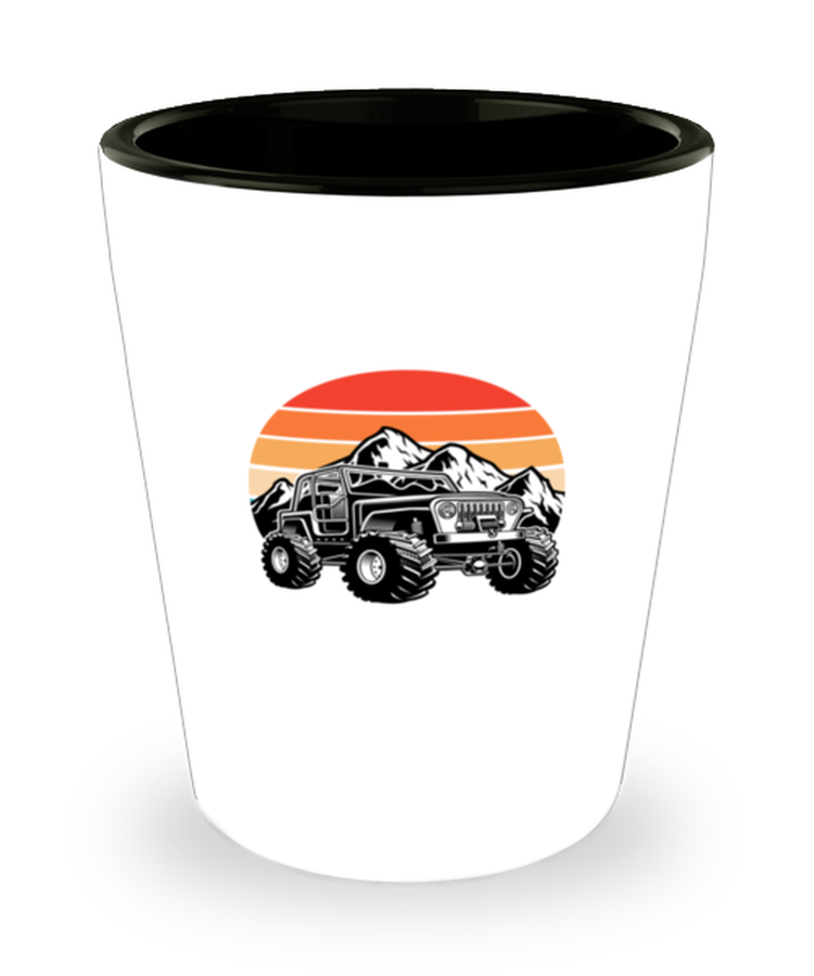 Shot Glass Tequila Funny Vintage Truck 4x4 SUV Travel