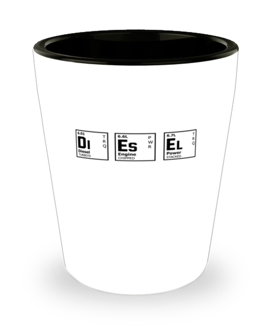 Shot Glass Tequila Funny Diesel Element Tables Trucker