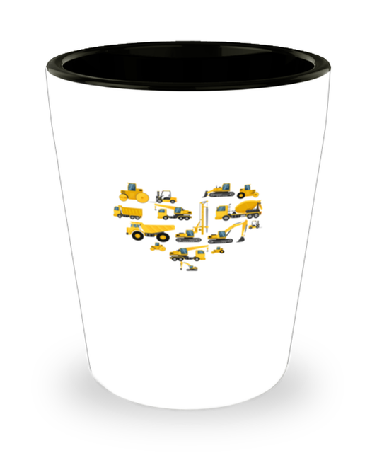 Shot Glass Tequila Funny Construction Trucks Kids