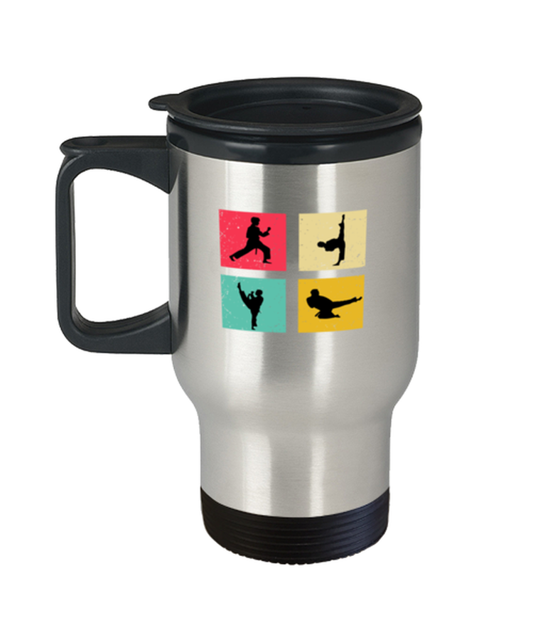 Coffee Travel Mug Funny Taekwondo Patriot American Flag