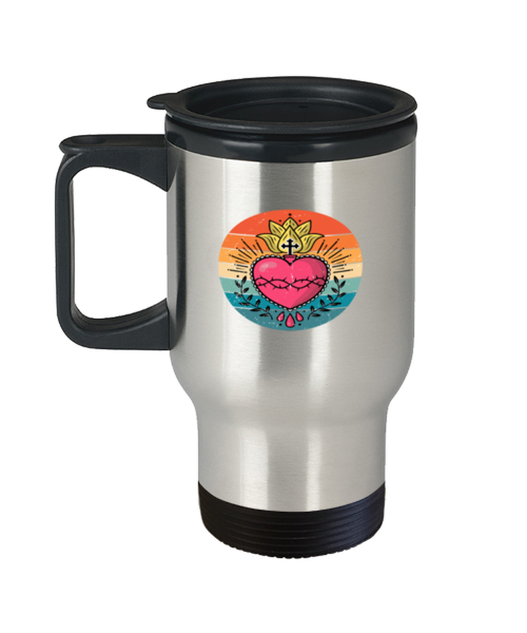 Coffee Travel Mug  Sacred Heart of Jesus Christ