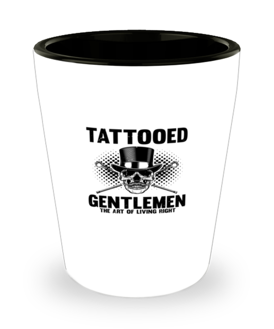 Shot Glass Tequila Party Funny Tattooed Genthemen