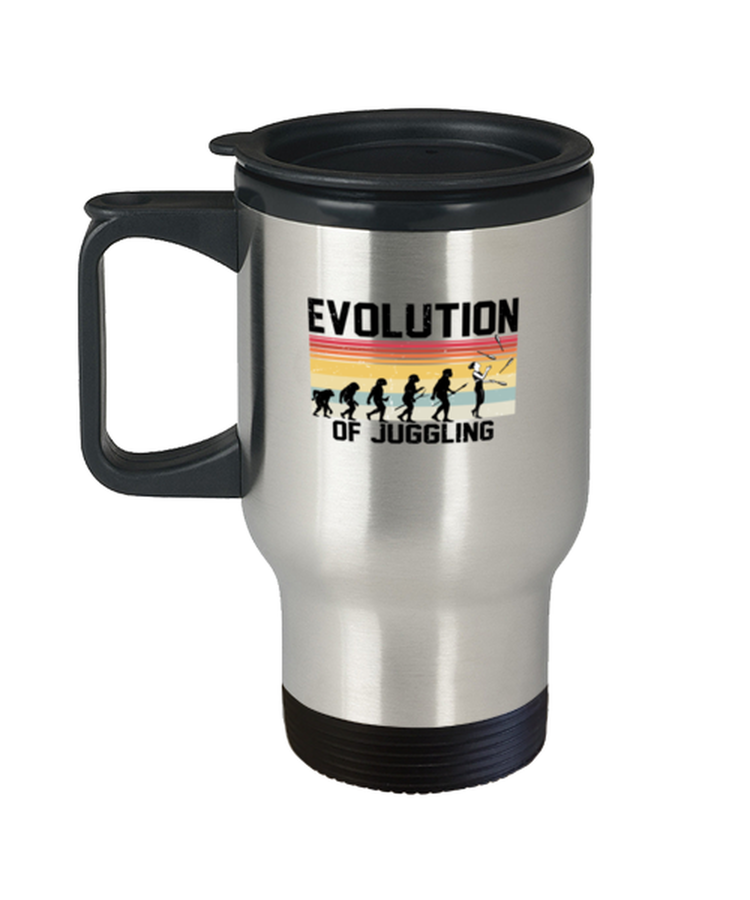 Coffee Travel Mug Funny Evolution Of Juggling