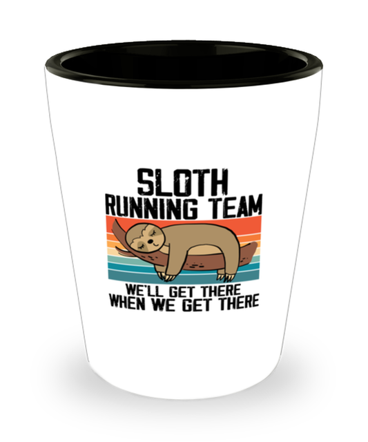 Shot Glass Party Funny Sloth Running Team