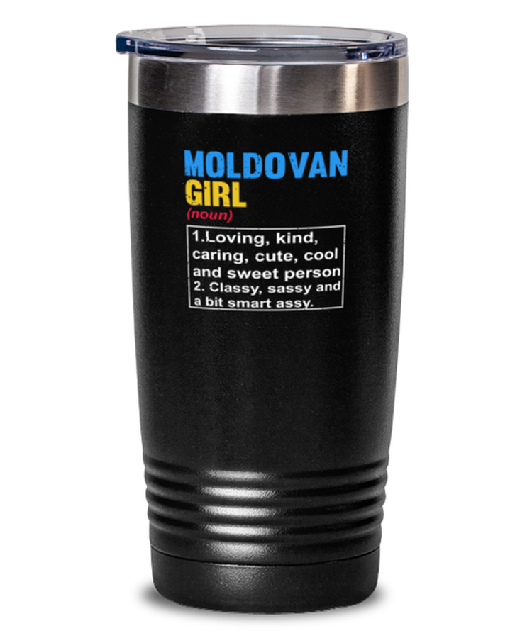 20 oz Tumbler Stainless Steel Insulated Funny Moldovan Girl Country