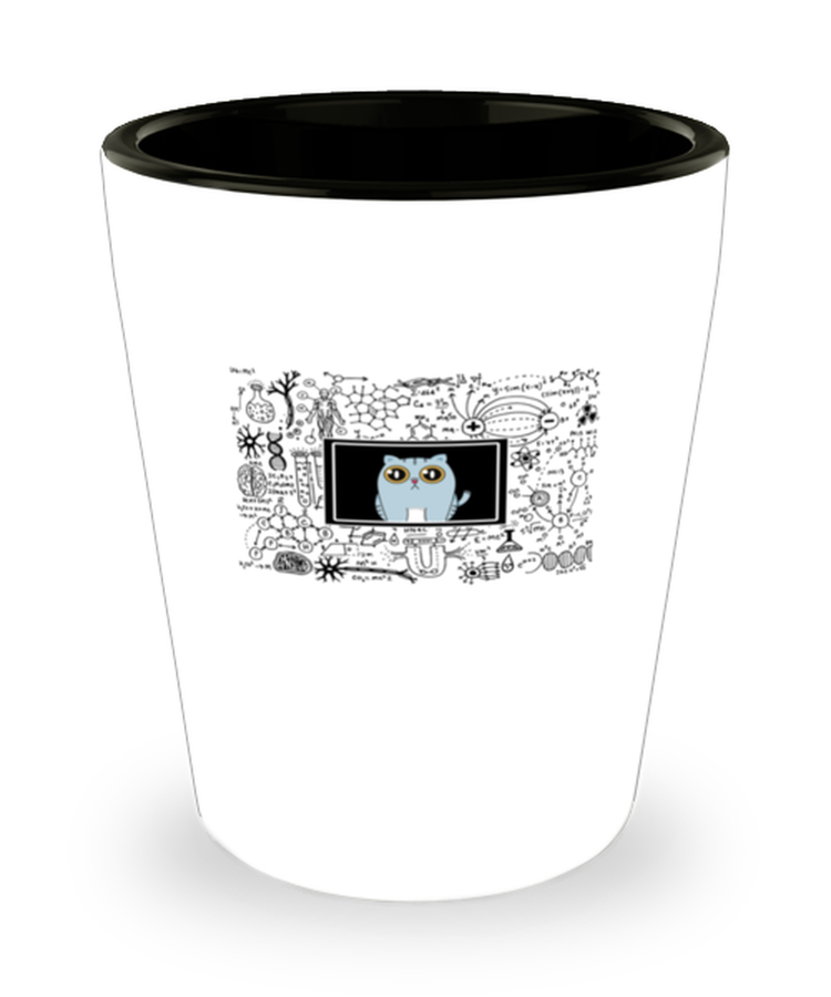 Shot Glass Party Funny Schrodingers Cat in a Box Science Nerd School