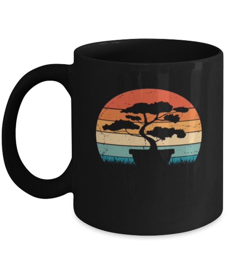 Coffee Mug Funny Japanese Retro Sun Bonsai Tree