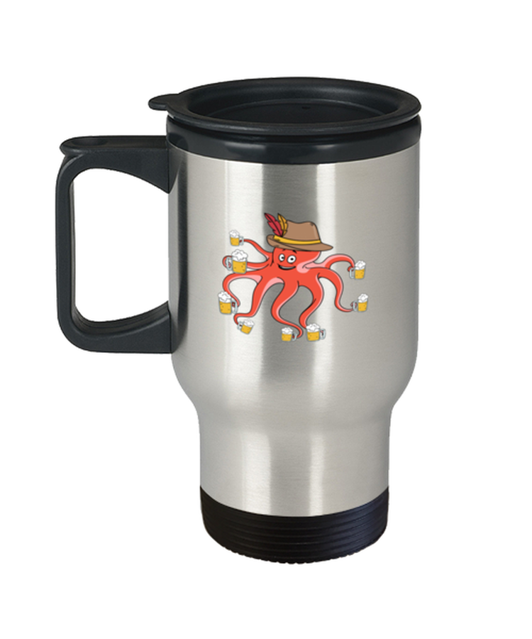 Coffee Travel Mug Funny Oktoberfest Octopus