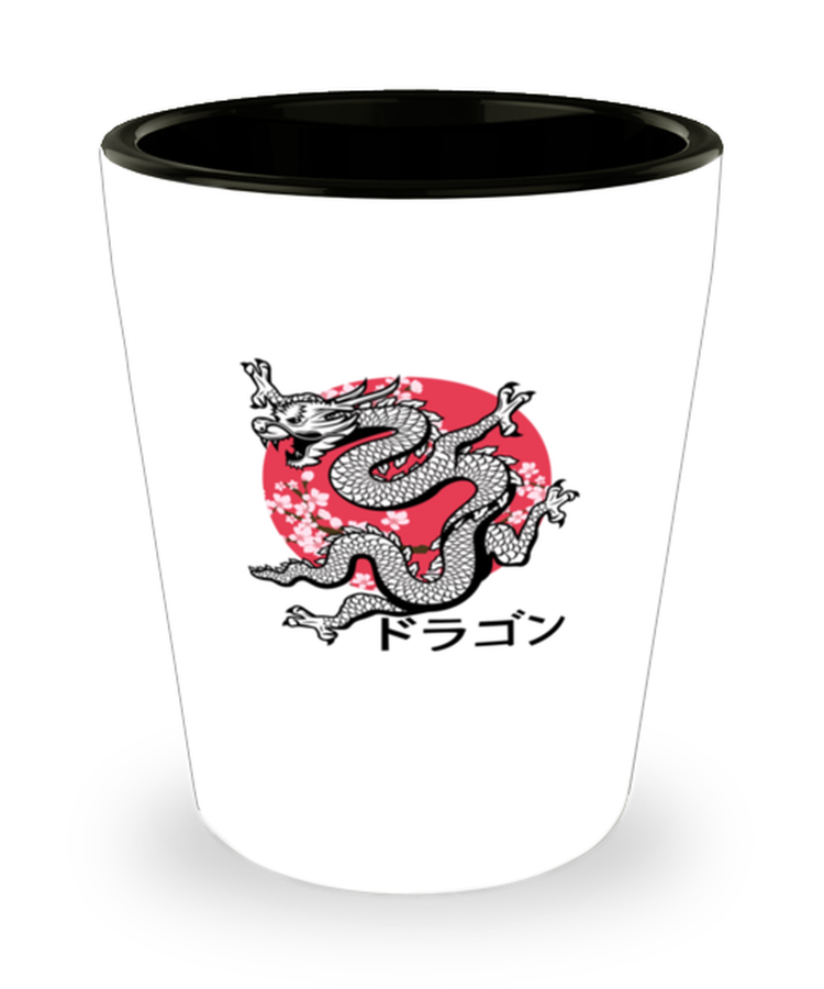 Shot Glass Party Funny Japanese Dragon Kanji