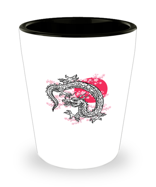 Shot Glass Party Funny Dragon Kanji Japanese