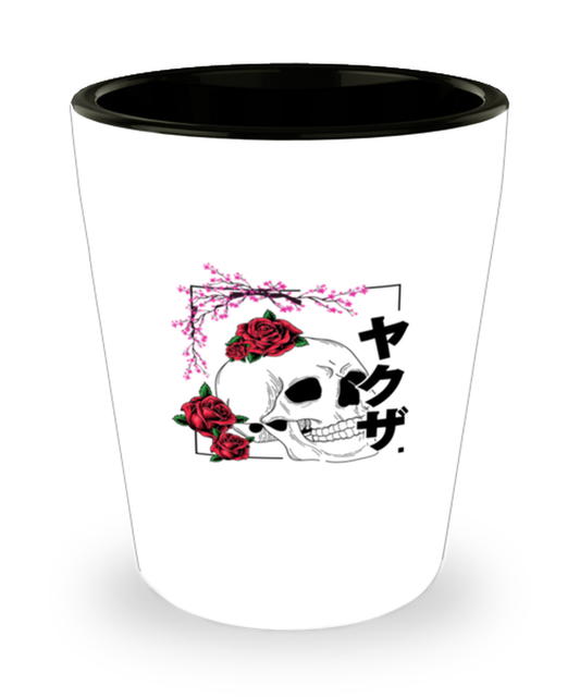 Shot Glass Party Funny Vintage Japanese Vaporwave Art Skull