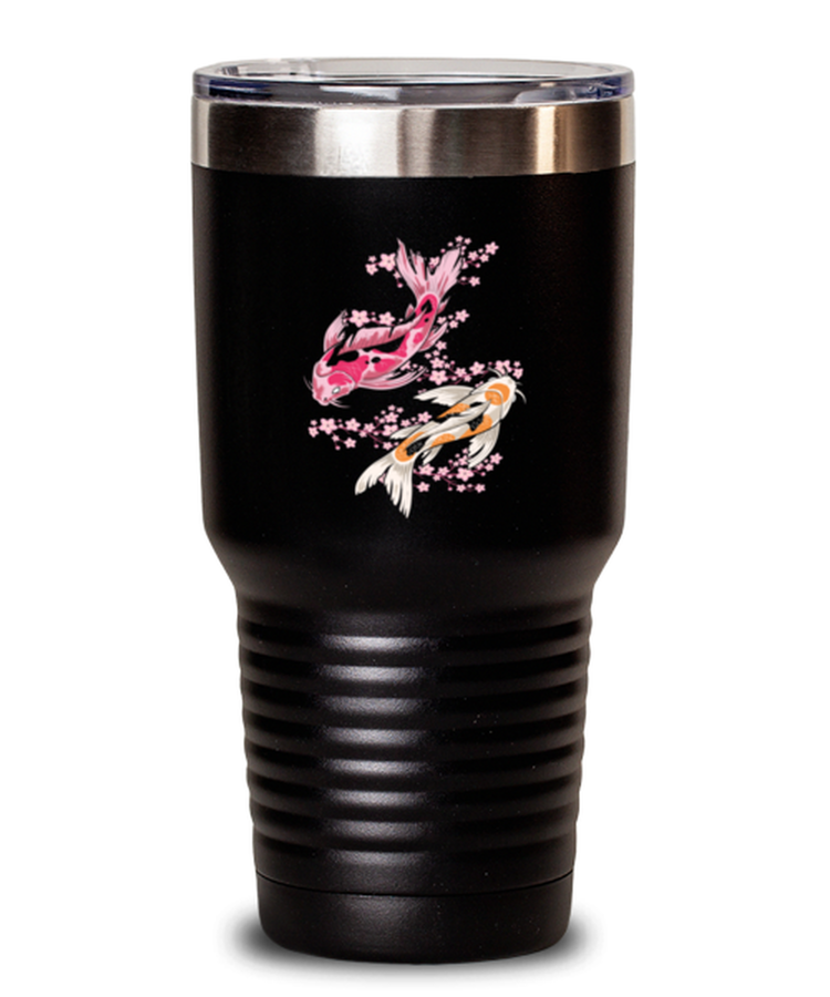 30 oz Tumbler Stainless Steel InsulatedFunny Japanese Fish Koi