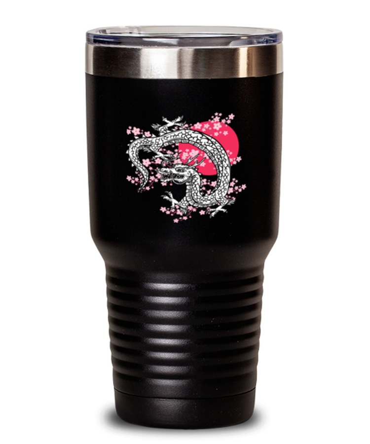 30 oz Tumbler Stainless Steel InsulatedFunny Dragon Kanji Japanese