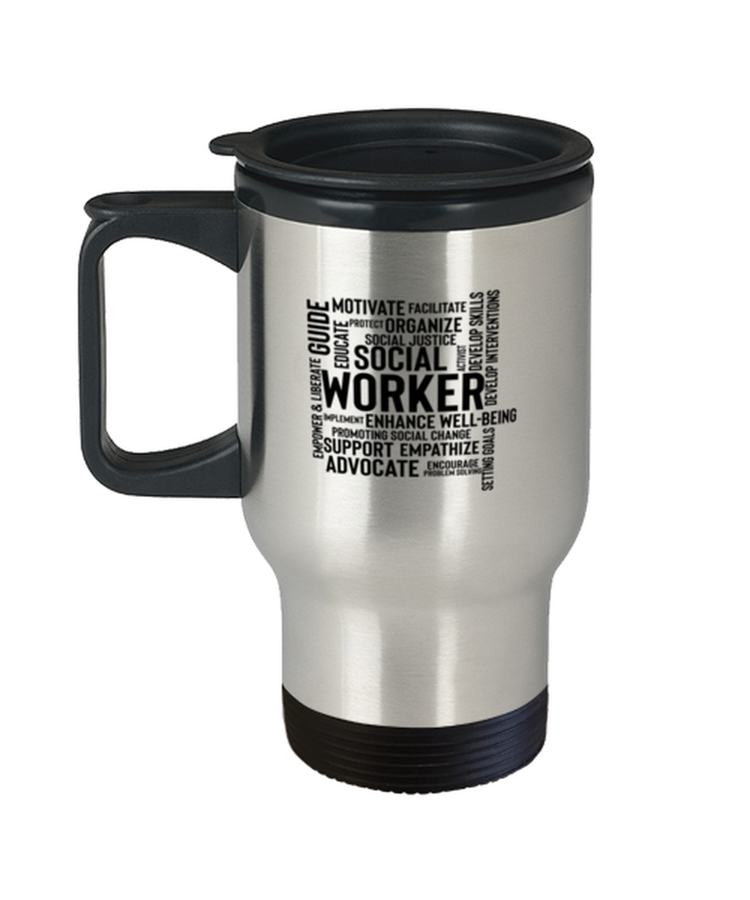 Coffee Travel Mug Funny Social Work Month Social Worker