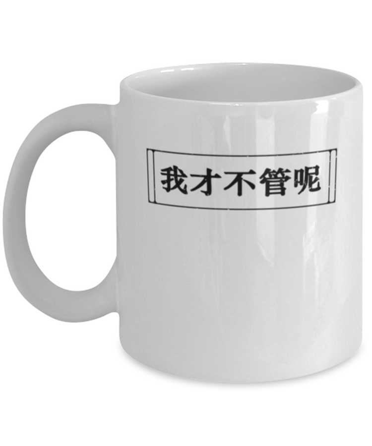 Coffee Mug Funny I Don't Care in Mandarin China