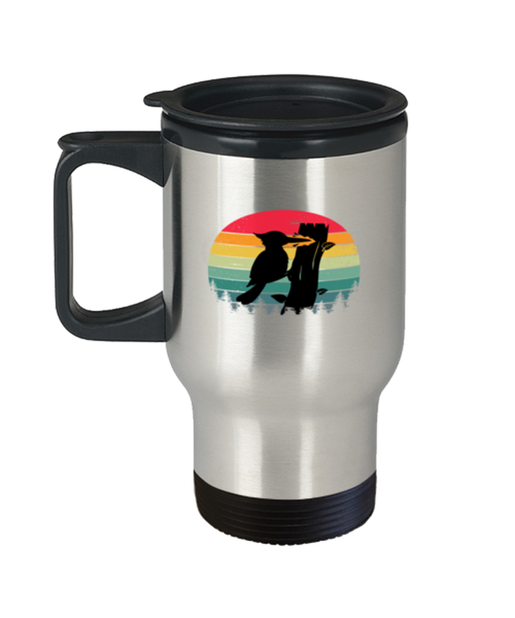 Coffee Travel Mug Funny Woodpecker Bird zoologists