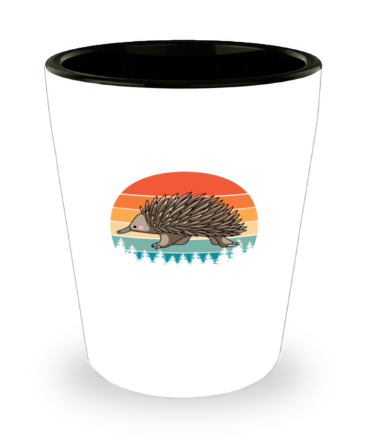 Shot Glass Party Funny Echidna Animal