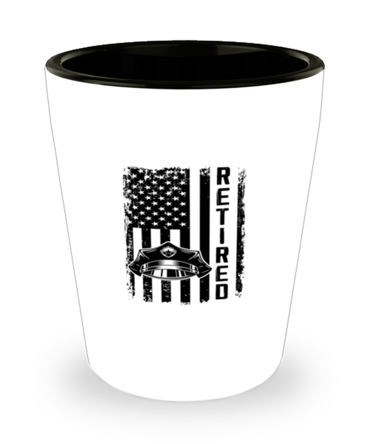 Shot Glass Party Funny  American Flag Police Officer