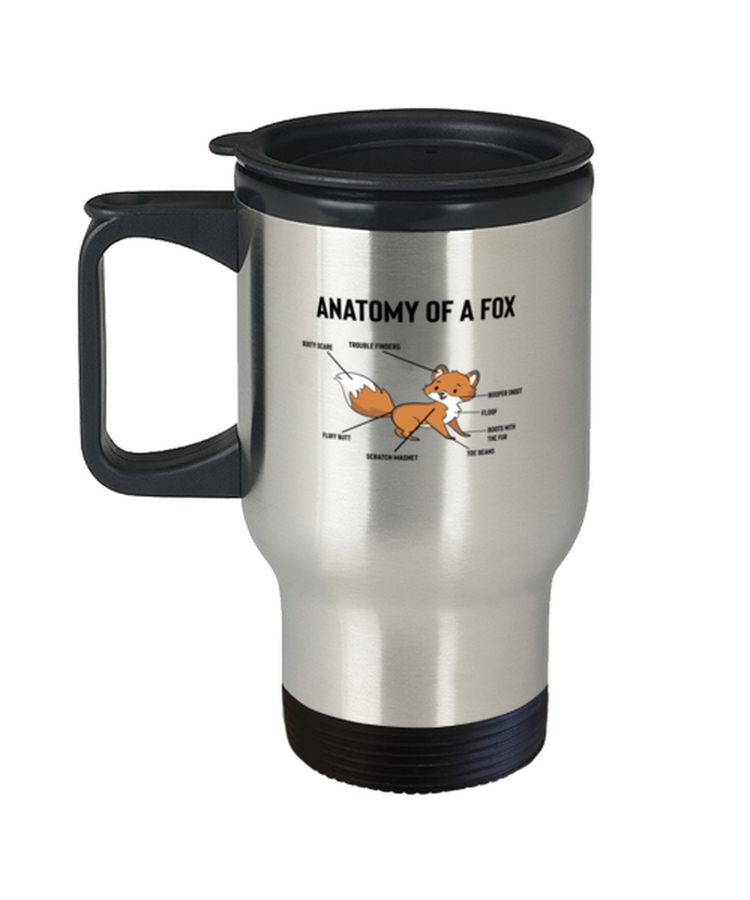 Coffee Travel Mug Funny Anatomy Of A Fox