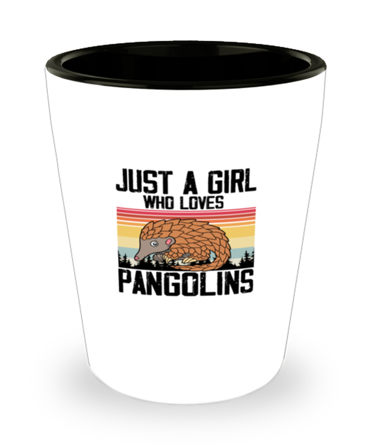 Shot Glass Party Funny Just A Girl Who Loves Pangolins