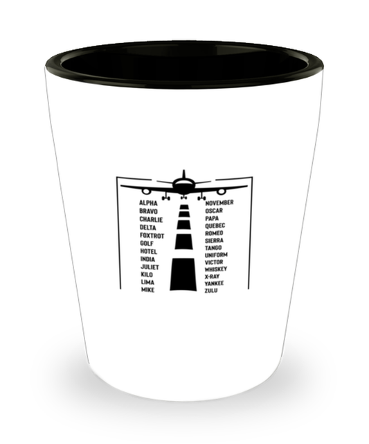 Shot Glass Party Funny Phonetic Alphabet Pilot