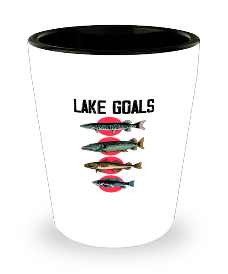 Shot Glass Party Funny Lake Goals Fishing