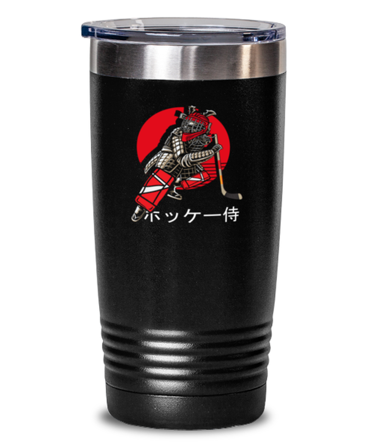 20 oz Tumbler Stainless Steel Insulated  Funny Hockey Samurai Goaltender