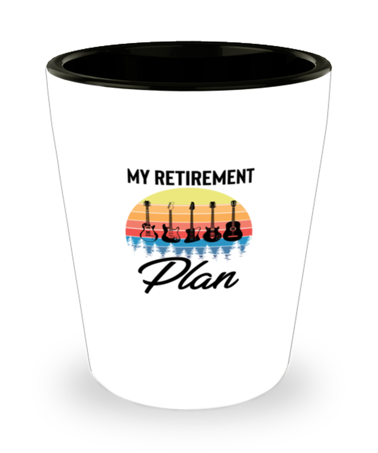 Shot Glass Party Funny Electric Guitar Retirement Plan