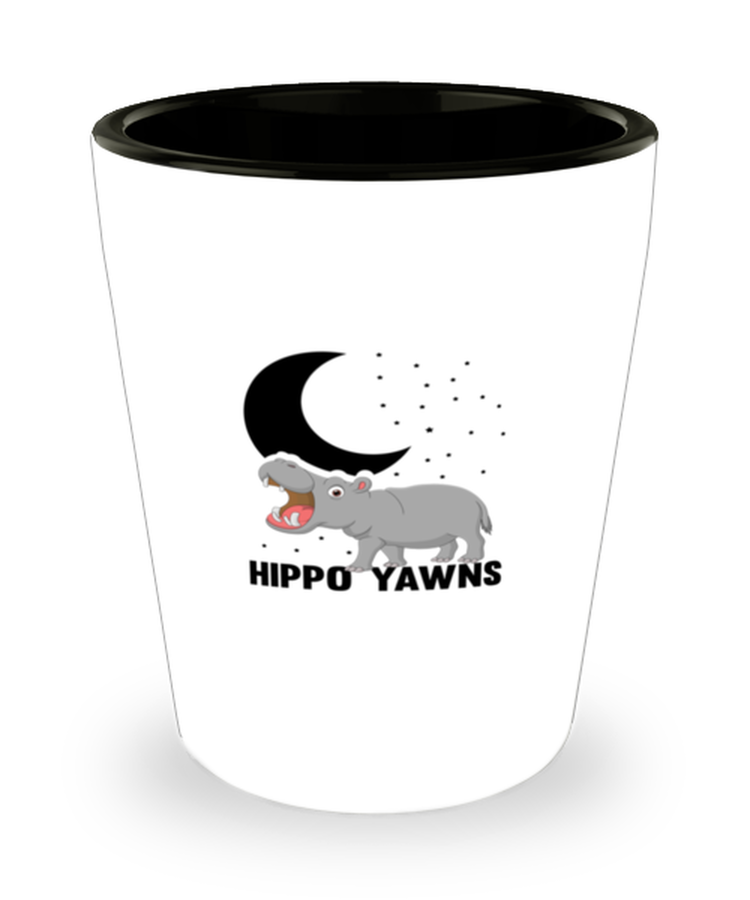 Shot Glass Party Funny Hippo Yawns