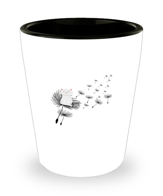 Shot Glass Party Funny Cat Dandelion