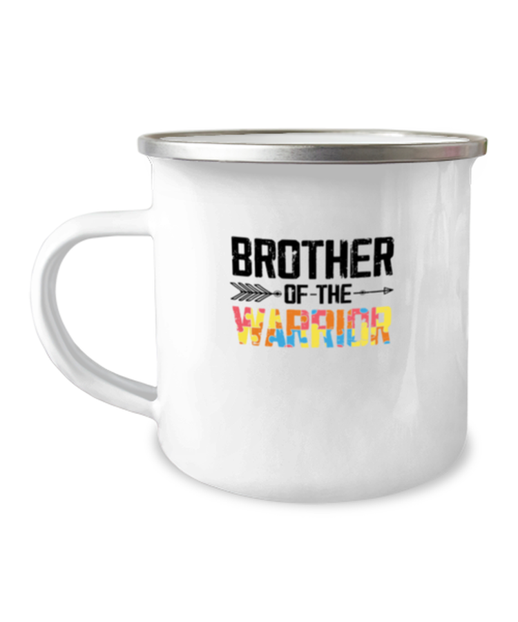 12 oz Camper Mug Coffee Funny Brother Of A Warrior Autism